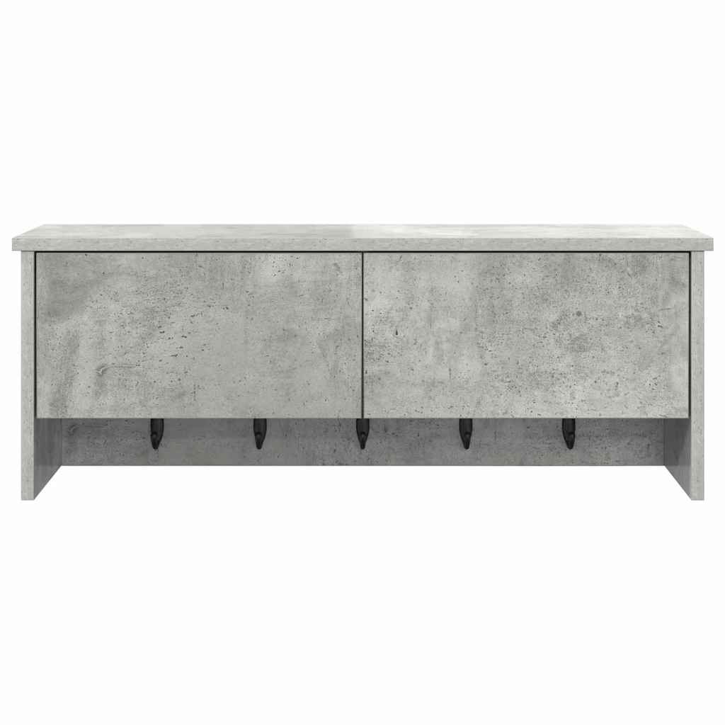 Wall-Mounted Coat Rack with Shelf Concrete Grey 80 x 20 x 30 cm