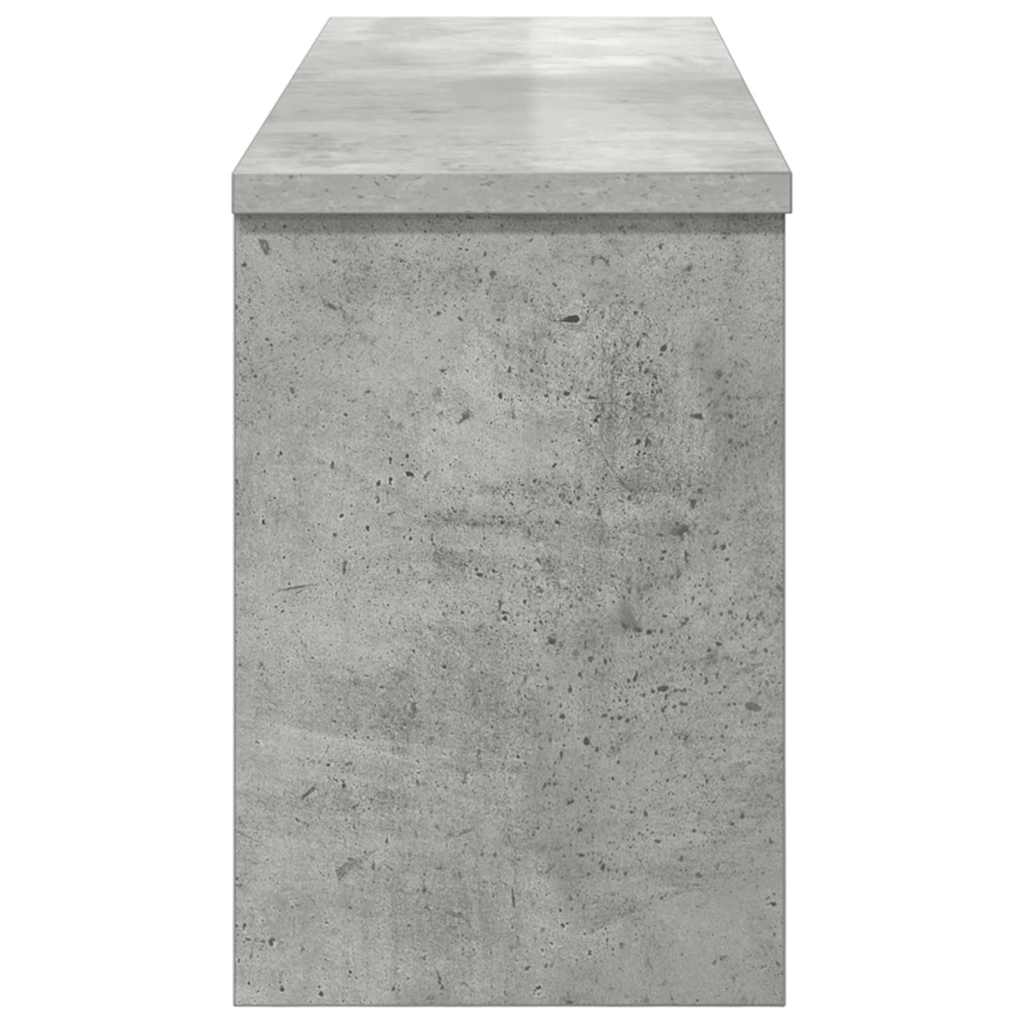 Wall-Mounted Coat Rack with Shelf Concrete Grey 80 x 20 x 30 cm
