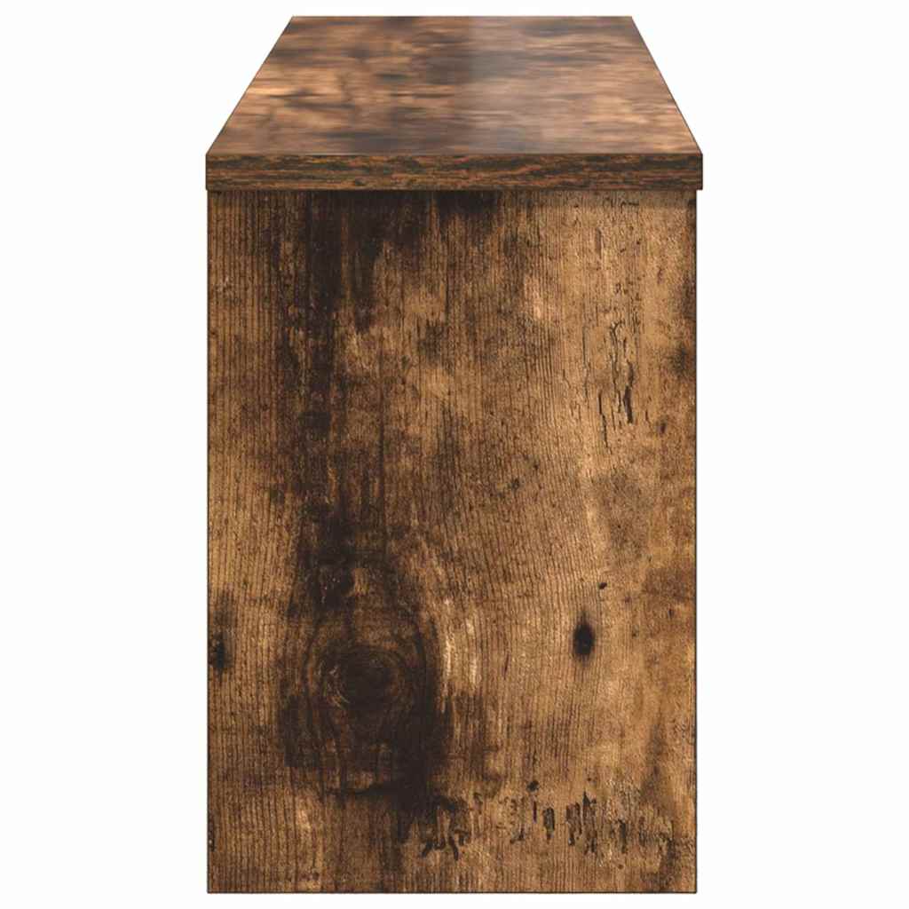 Wall-Mounted Coat Rack with Shelf Smoked Oak 80 x 20 x 30 cm