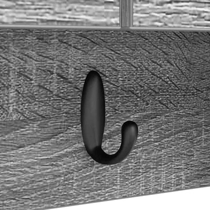 Wall-Mounted Coat Rack with Shelf Grey Sonoma 80 x 20 x 30 cm
