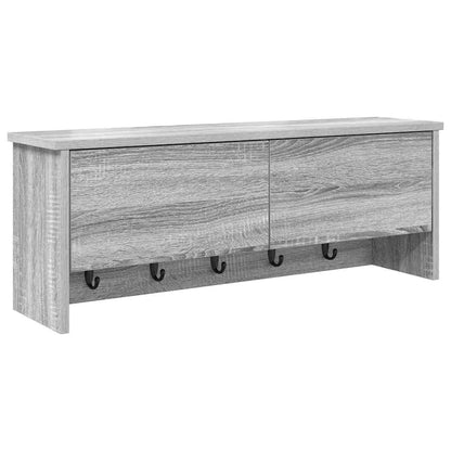 Wall-Mounted Coat Rack with Shelf Grey Sonoma 80 x 20 x 30 cm