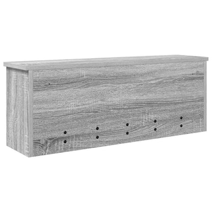 Wall-Mounted Coat Rack with Shelf Grey Sonoma 80 x 20 x 30 cm