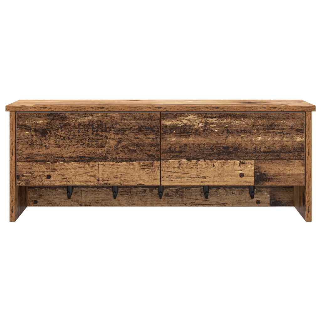 Wall-Mounted Coat Rack Old Wood 80 x 20 x 30 cm Engineered wood