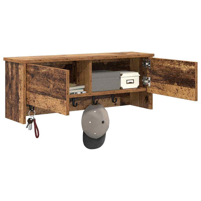 Wall-Mounted Coat Rack Old Wood 80 x 20 x 30 cm Engineered wood