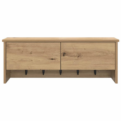 Wall-Mounted Coat Rack with Shelf Artisan Oak 80 x 20 x 30 cm