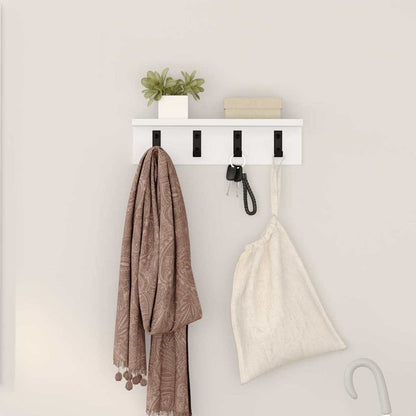 Wall-Mounted Coat Rack Wall-mounted White 40 x 10.5 x 10.5 cm