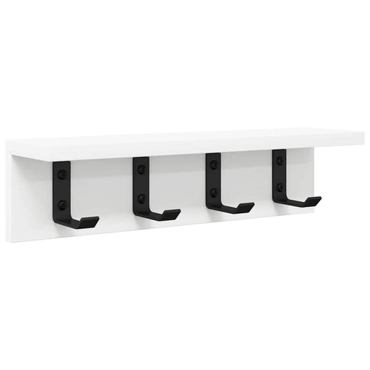 Wall-Mounted Coat Rack Wall-mounted White 40 x 10.5 x 10.5 cm