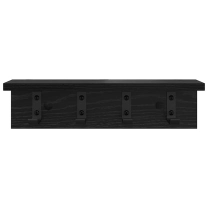 Wall-Mounted Coat Rack Black Oak 40 x 10.5 x 10.5 cm