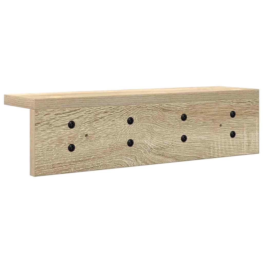 Wall-Mounted Coat Rack Sonoma Oak 40 x 10.5 x 10.5 cm