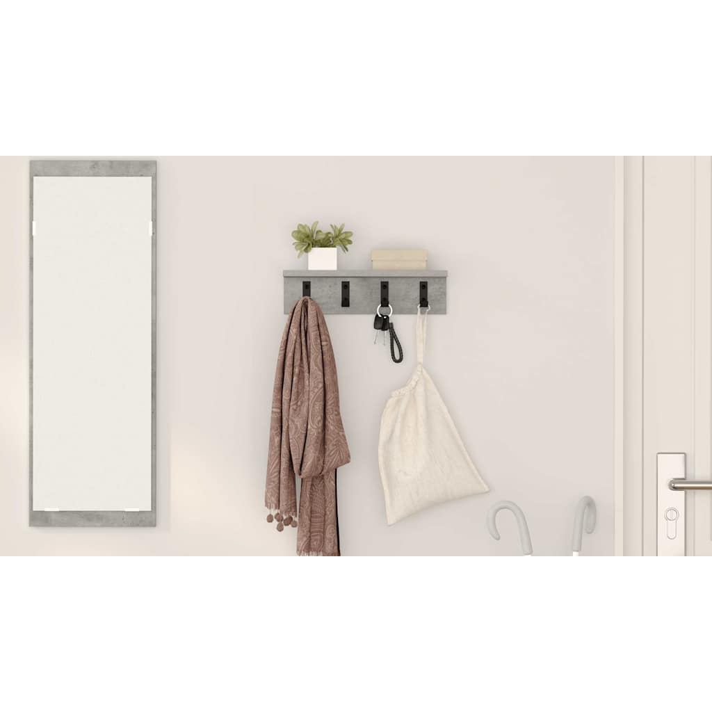 Wall-Mounted Coat Rack Concrete Grey 40 x 10.5 x 10.5 cm