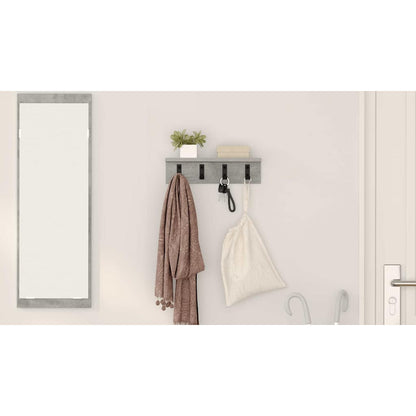 Wall-Mounted Coat Rack Concrete Grey 40 x 10.5 x 10.5 cm