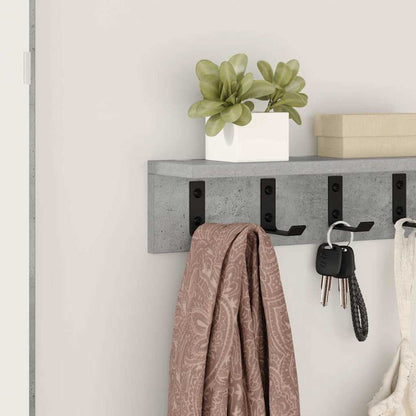 Wall-Mounted Coat Rack Concrete Grey 40 x 10.5 x 10.5 cm