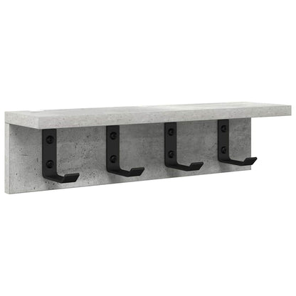 Wall-Mounted Coat Rack Concrete Grey 40 x 10.5 x 10.5 cm