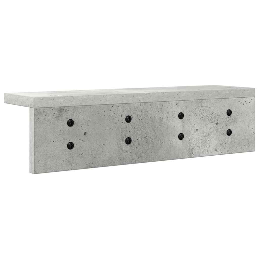 Wall-Mounted Coat Rack Concrete Grey 40 x 10.5 x 10.5 cm