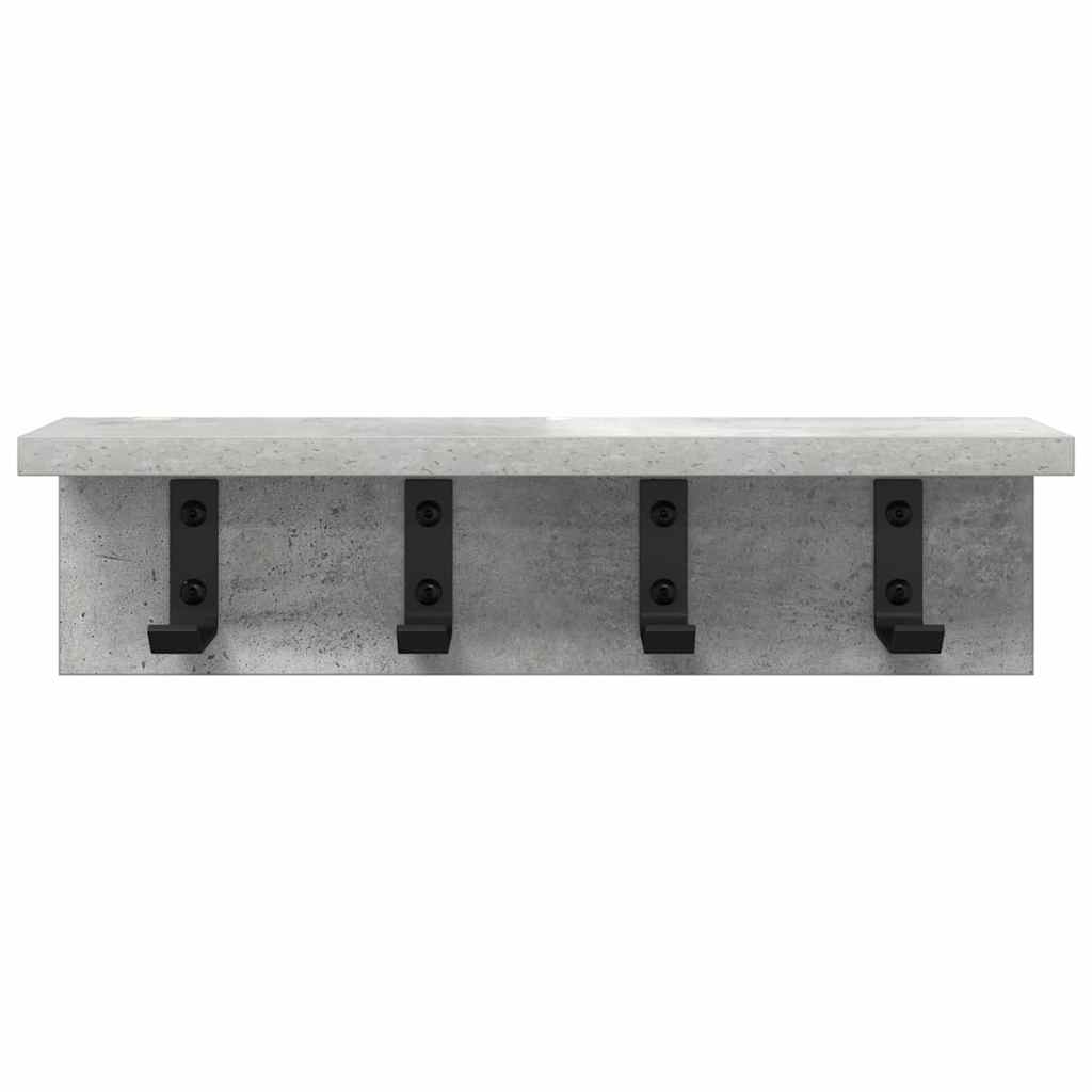 Wall-Mounted Coat Rack Concrete Grey 40 x 10.5 x 10.5 cm