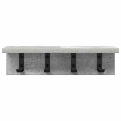 Wall-Mounted Coat Rack Concrete Grey 40 x 10.5 x 10.5 cm