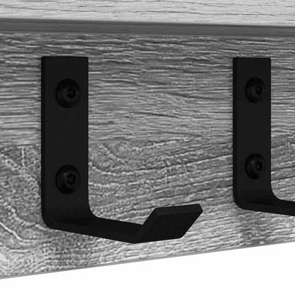 Wall-Mounted Coat Rack Grey Sonoma 40 x 10.5 x 10.5 cm