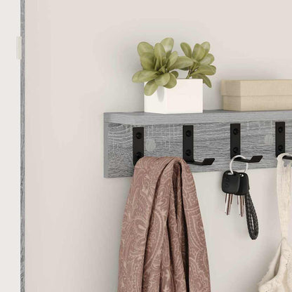Wall-Mounted Coat Rack Grey Sonoma 40 x 10.5 x 10.5 cm