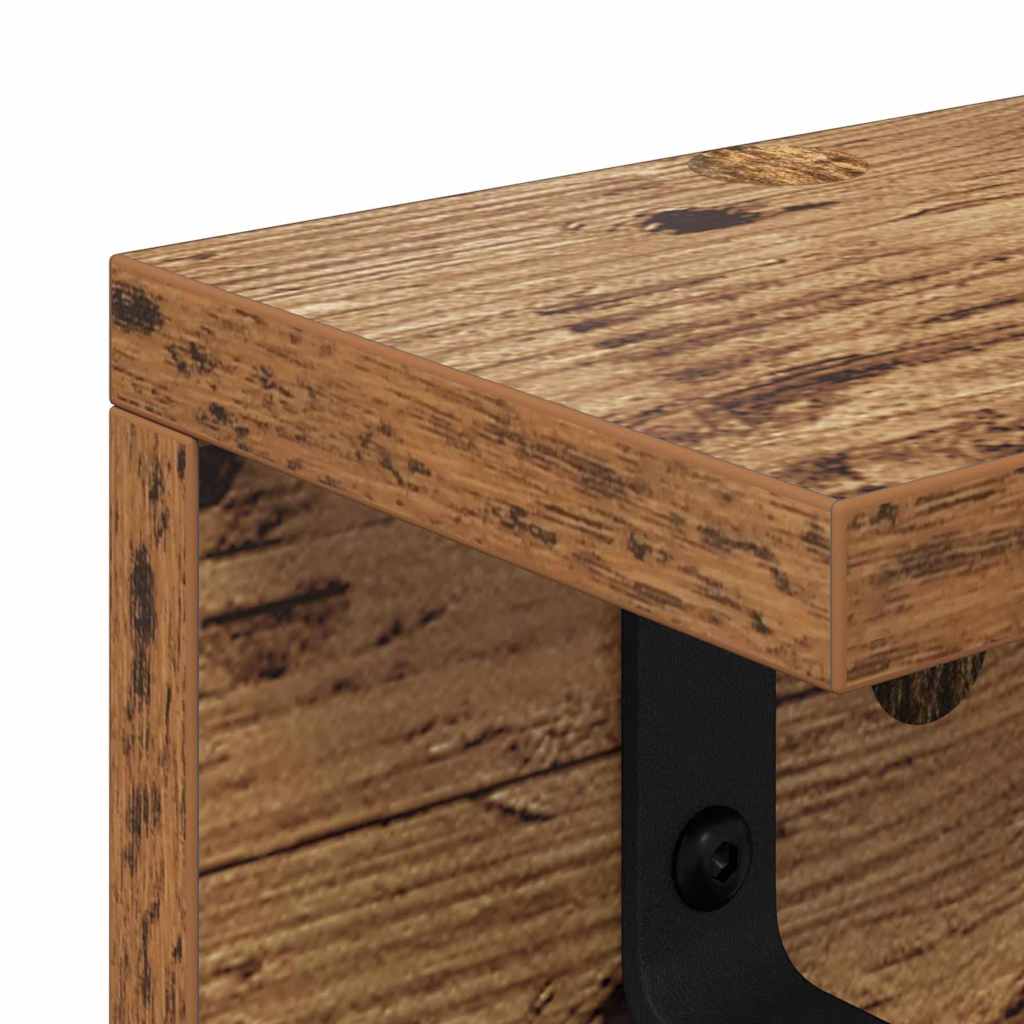 Wall-Mounted Coat Rack Old Wood 40 x 10.5 x 10.5 cm