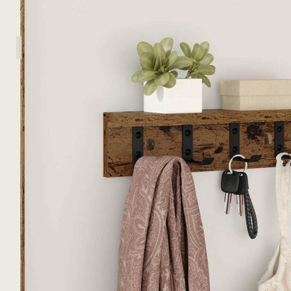 Wall-Mounted Coat Rack Old Wood 40 x 10.5 x 10.5 cm
