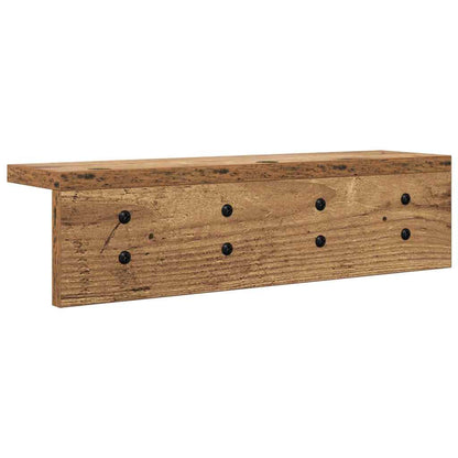 Wall-Mounted Coat Rack Old Wood 40 x 10.5 x 10.5 cm