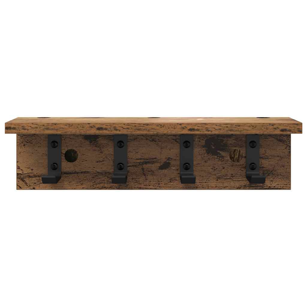 Wall-Mounted Coat Rack Old Wood 40 x 10.5 x 10.5 cm