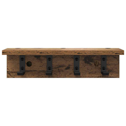 Wall-Mounted Coat Rack Old Wood 40 x 10.5 x 10.5 cm