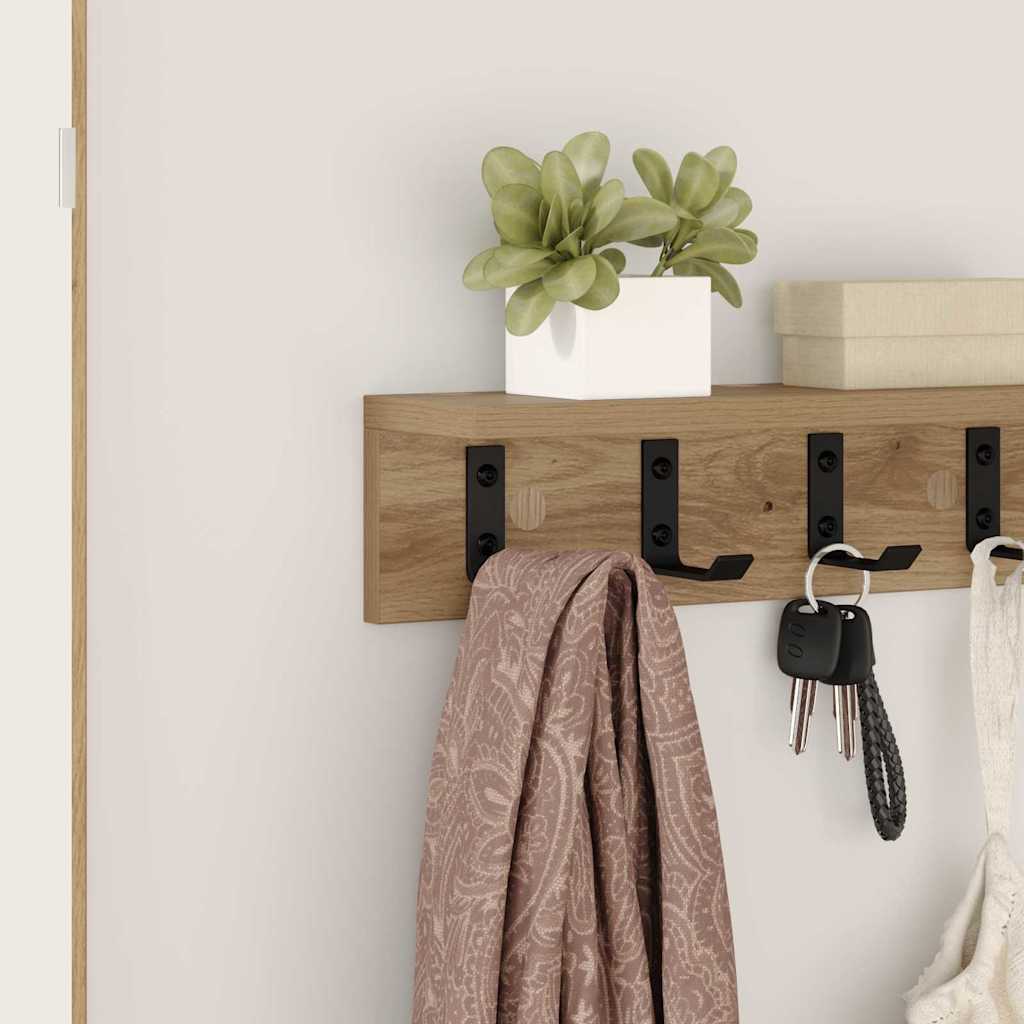 Wall-Mounted Coat Rack Artisan Oak 40 x 10.5 x 10.5 cm