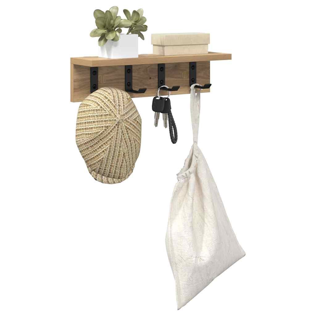 Wall-Mounted Coat Rack Artisan Oak 40 x 10.5 x 10.5 cm