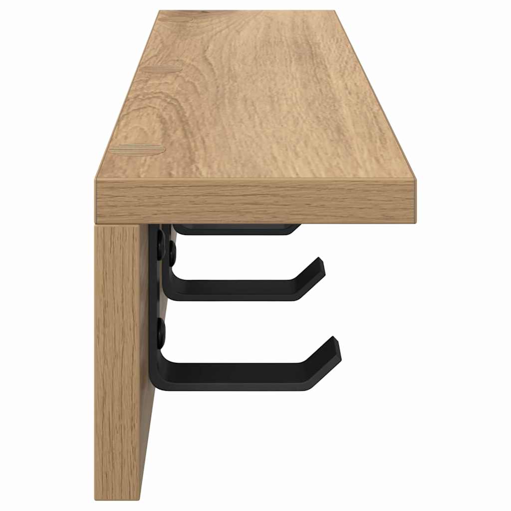 Wall-Mounted Coat Rack Artisan Oak 40 x 10.5 x 10.5 cm