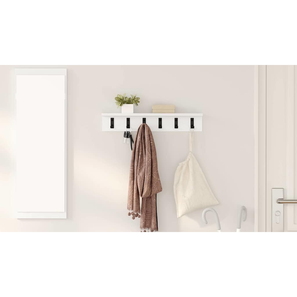 Wall-Mounted Coat Rack Wall-mounted White 60 x 10.5 x 10.5 cm
