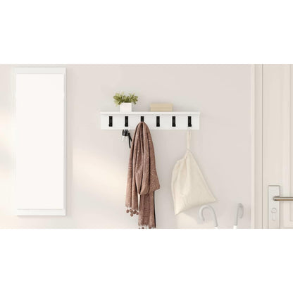 Wall-Mounted Coat Rack Wall-mounted White 60 x 10.5 x 10.5 cm