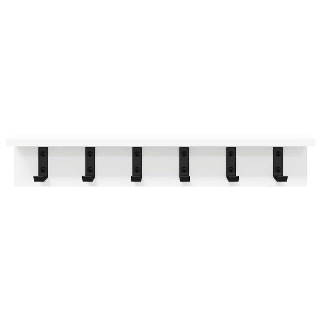 Wall-Mounted Coat Rack Wall-mounted White 60 x 10.5 x 10.5 cm