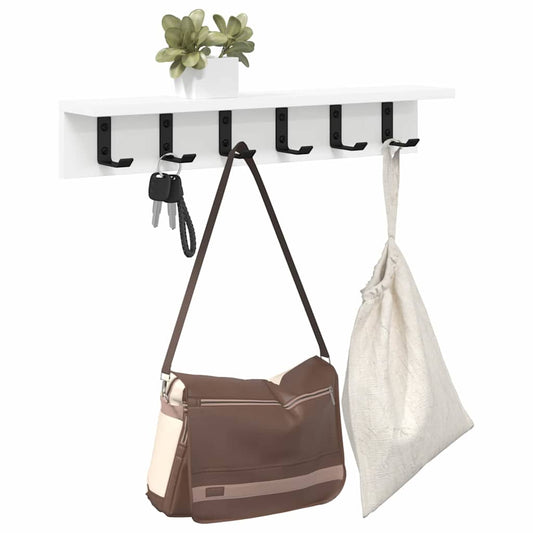 Wall-Mounted Coat Rack Wall-mounted White 60 x 10.5 x 10.5 cm