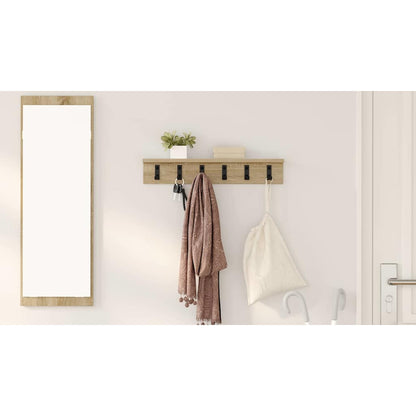 Wall-Mounted Coat Rack Sonoma Oak 60 x 10.5 x 10.5 cm