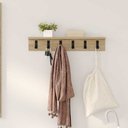 Wall-Mounted Coat Rack Sonoma Oak 60 x 10.5 x 10.5 cm