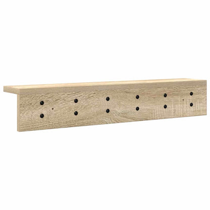 Wall-Mounted Coat Rack Sonoma Oak 60 x 10.5 x 10.5 cm