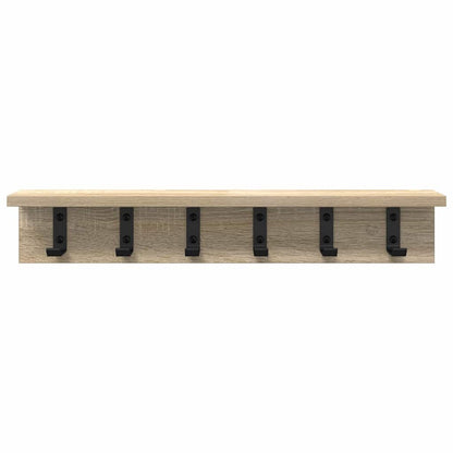 Wall-Mounted Coat Rack Sonoma Oak 60 x 10.5 x 10.5 cm