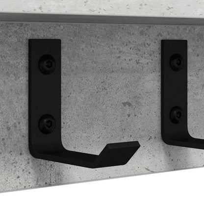 Wall-Mounted Coat Rack Wall-Mounted Concrete Grey