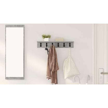 Wall-Mounted Coat Rack Concrete Grey 60 x 10.5 x 10.5 cm
