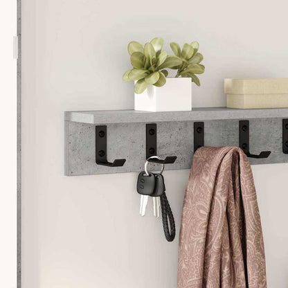 Wall-Mounted Coat Rack Wall-Mounted Concrete Grey