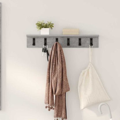 Wall-Mounted Coat Rack Wall-Mounted Concrete Grey