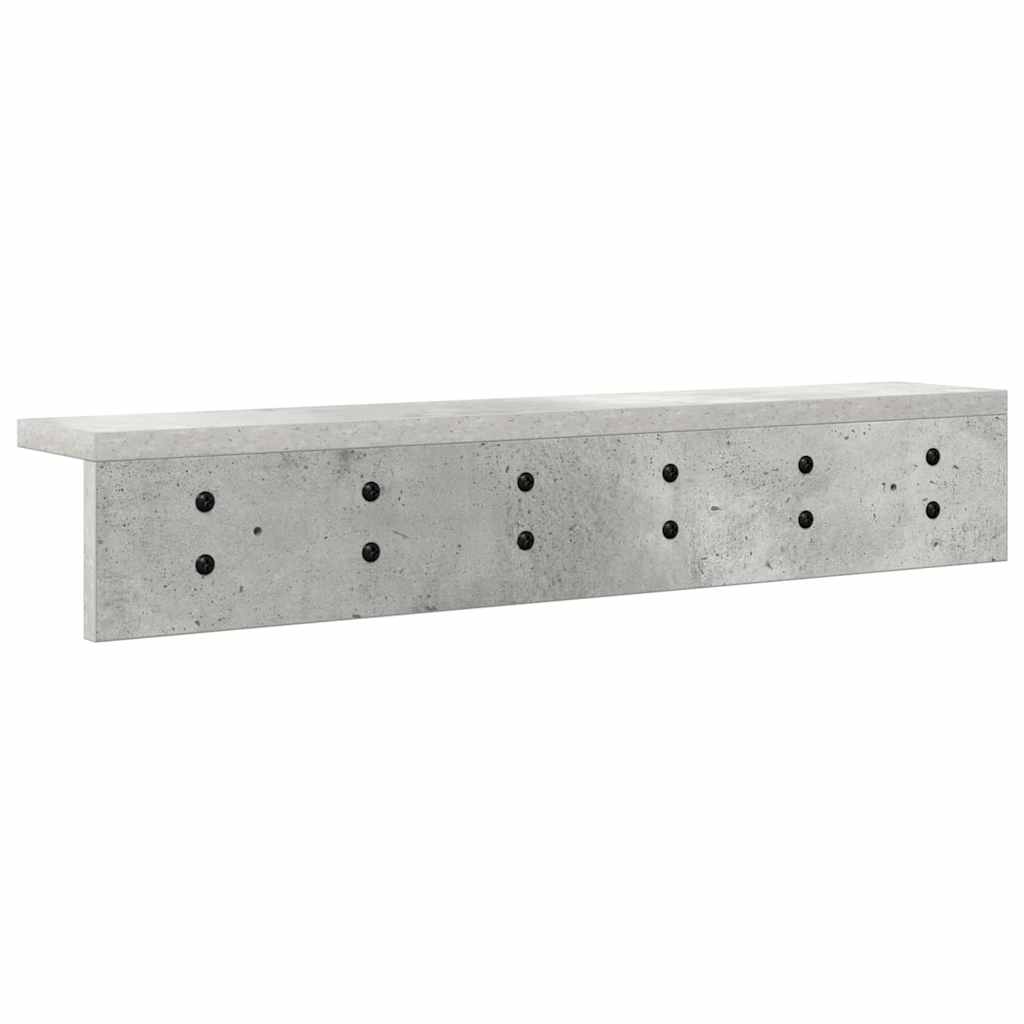 Wall-Mounted Coat Rack Wall-Mounted Concrete Grey