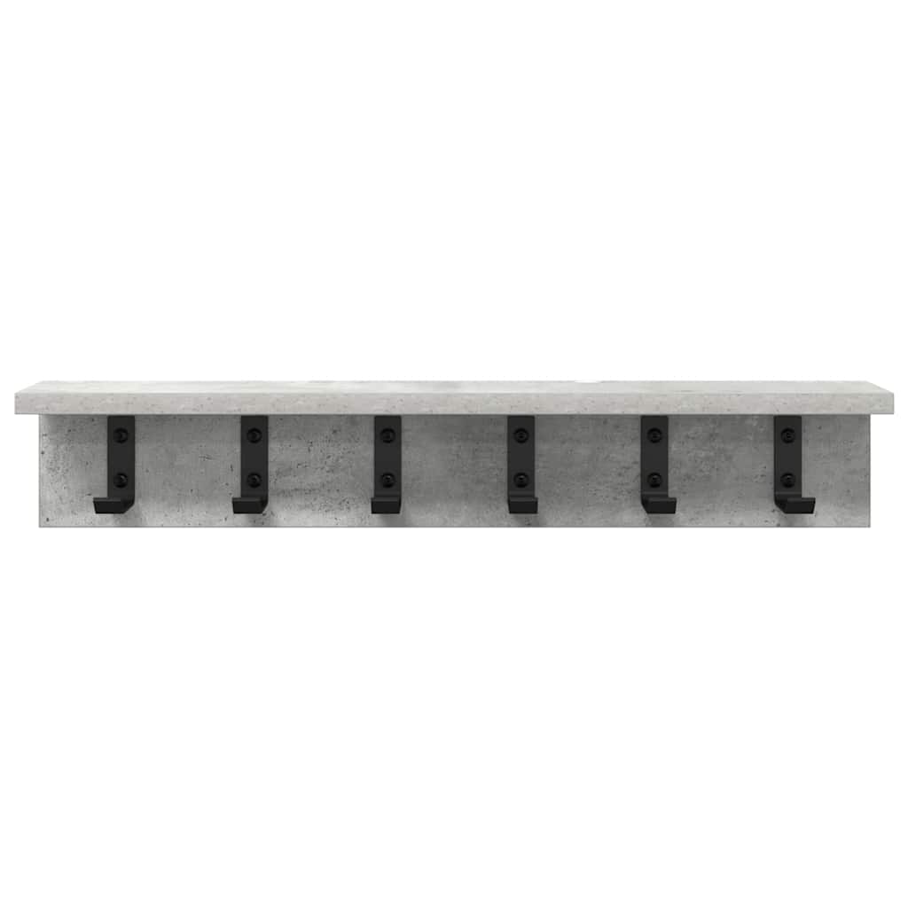 Wall-Mounted Coat Rack Wall-Mounted Concrete Grey