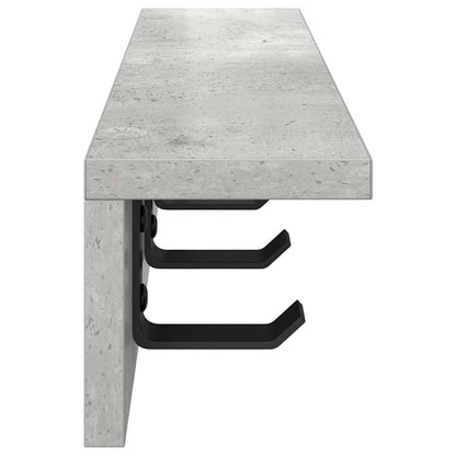 Wall-Mounted Coat Rack Wall-Mounted Concrete Grey