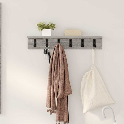 Wall-Mounted Coat Rack Grey Sonoma 60 x 10.5 x 10.5 cm