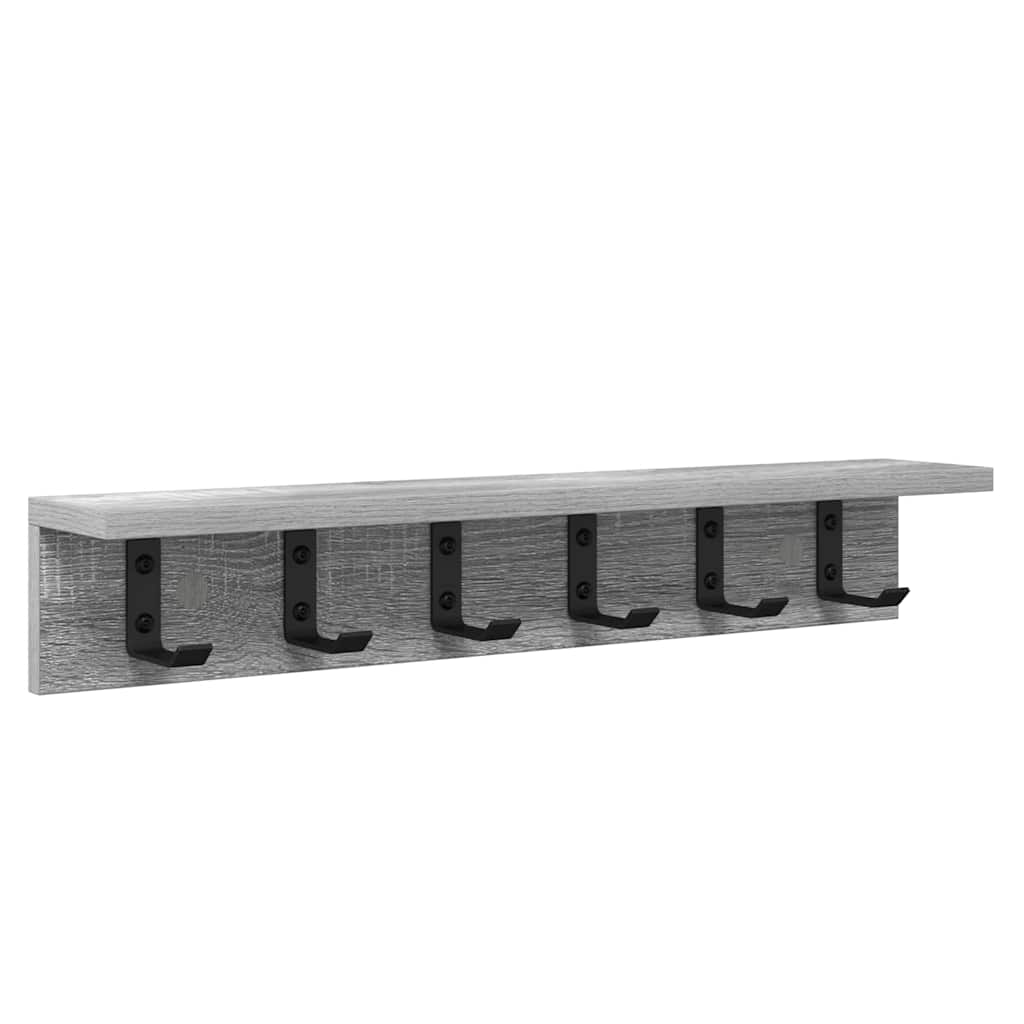 Wall-Mounted Coat Rack Grey Sonoma 60 x 10.5 x 10.5 cm