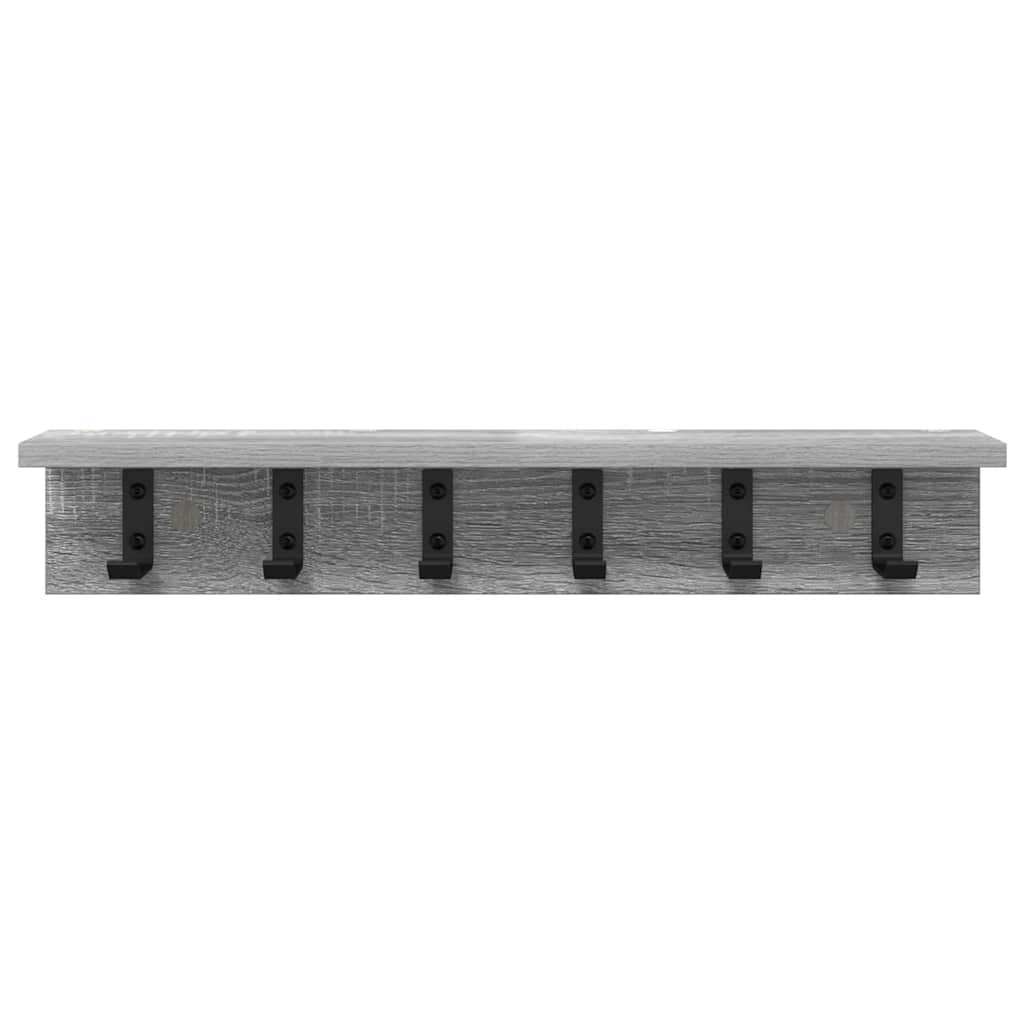 Wall-Mounted Coat Rack Grey Sonoma 60 x 10.5 x 10.5 cm