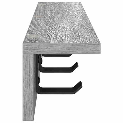 Wall-Mounted Coat Rack Grey Sonoma 60 x 10.5 x 10.5 cm