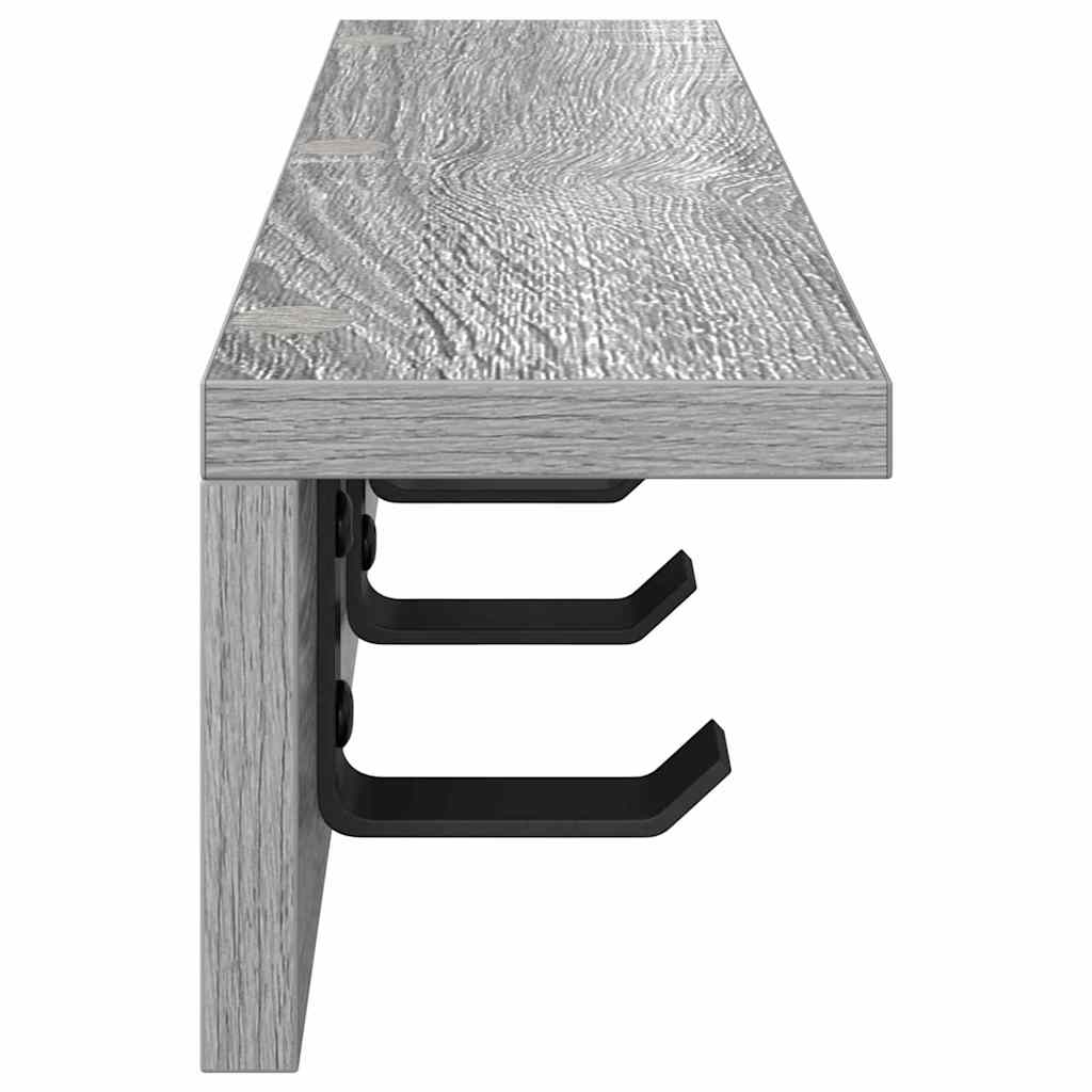 Wall-Mounted Coat Rack Grey Sonoma 60 x 10.5 x 10.5 cm